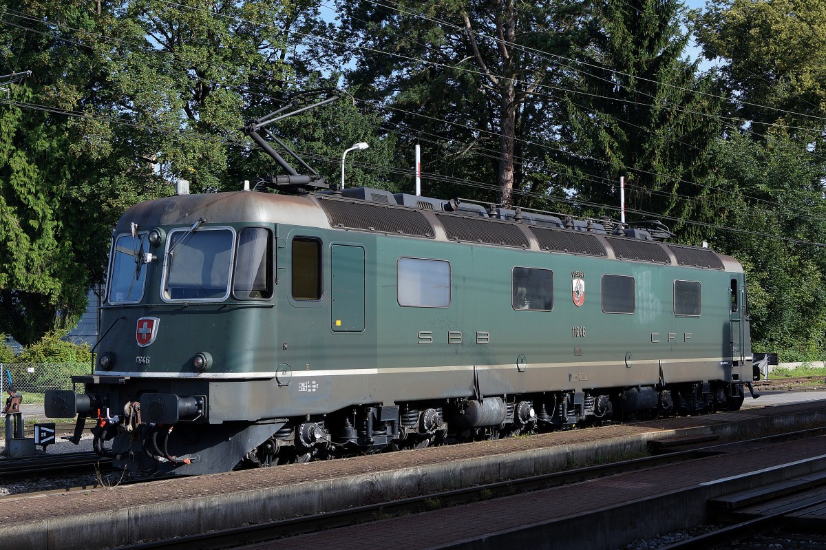 SBB: Re 6/6 11646  BUSSIGNY  mit Revisionsdatum R1 Be 18.07.14 bereits am 19.07.2014 in Gerlafingen aufgenommen.
Foto: Walter Ruetsch