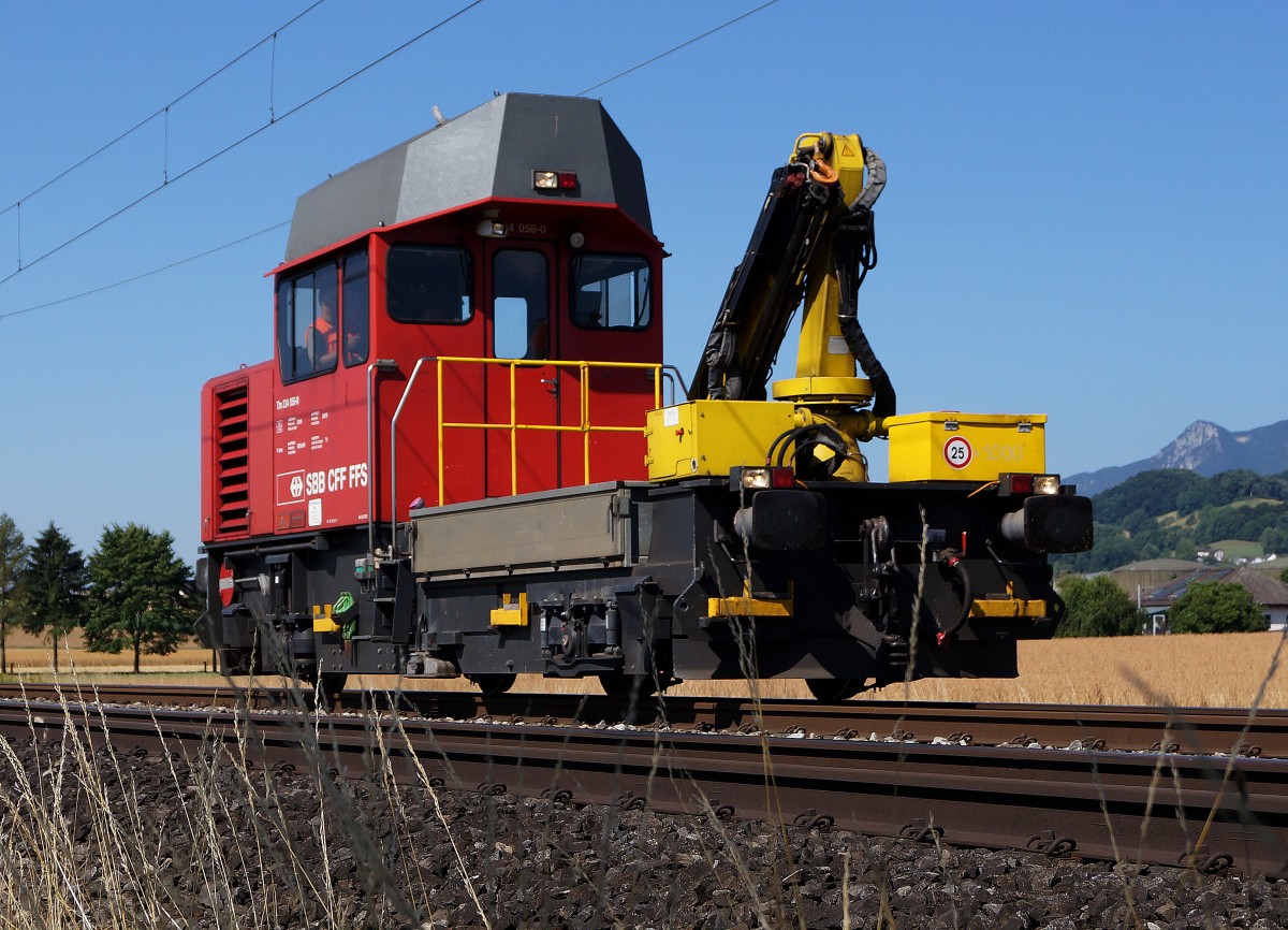 SBB: Tm 234 056-0 bei Niederbipp unterwegs am 10. Juli 2015.
Foto: Walter Ruetsch