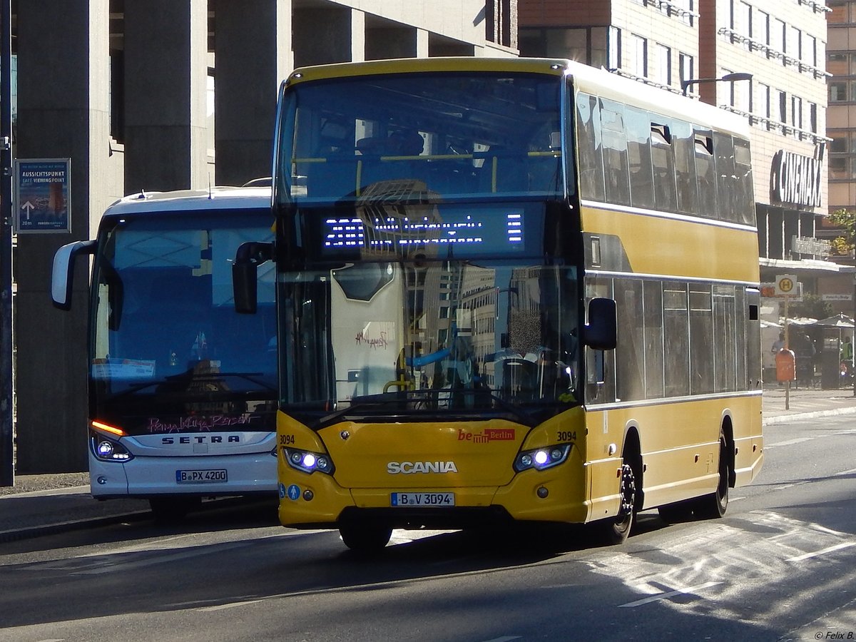 Scania Citywide LF DD der BVG in Berlin. 