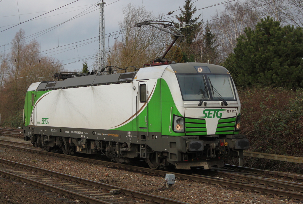 SETG/Railpool-Vectron 193 812 war am Nachmittag des 29.12.2017 zu Gast in Rostock-Bramow,gro�es Dankesch�n geht an Papa f�r&acute;s Bescheid sagen.