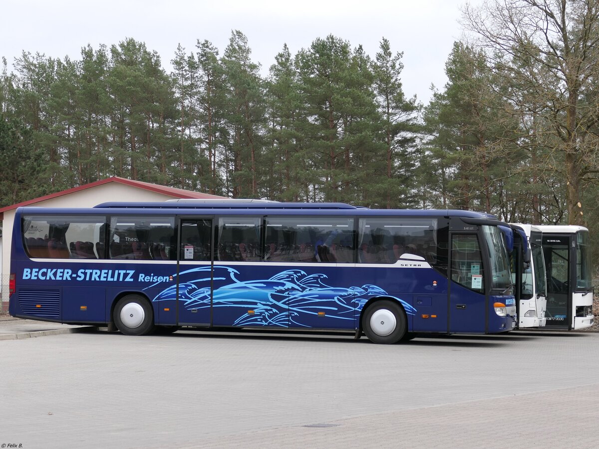 Setra 415 GT von Becker-Strelitz Reisen aus Deutschland in Neustrelitz.