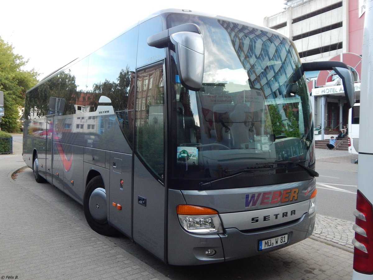 Setra 415 GT-HD von Weber aus Deutschland in Neubrandenburg.