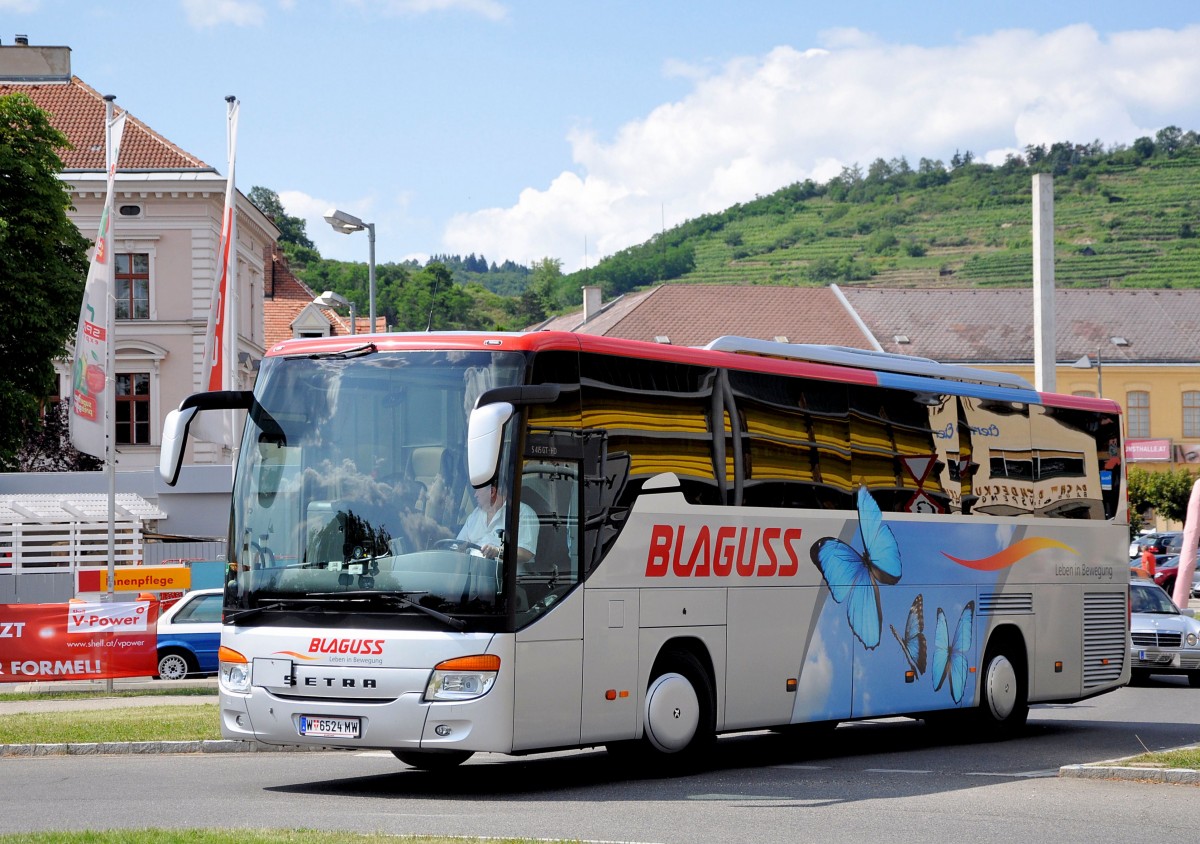 Setra 415 GT-HD,Blaguss Wien,Krems im Juli 2013.