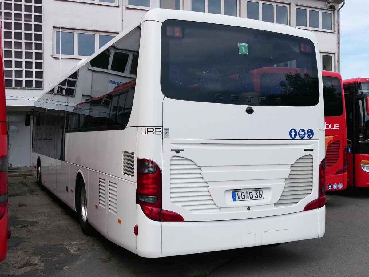 Setra 415 LE Business von URB aus Deutschland (ex Walter Gerber Omnibushandel - STA-GO 808) in Ueckermünde.