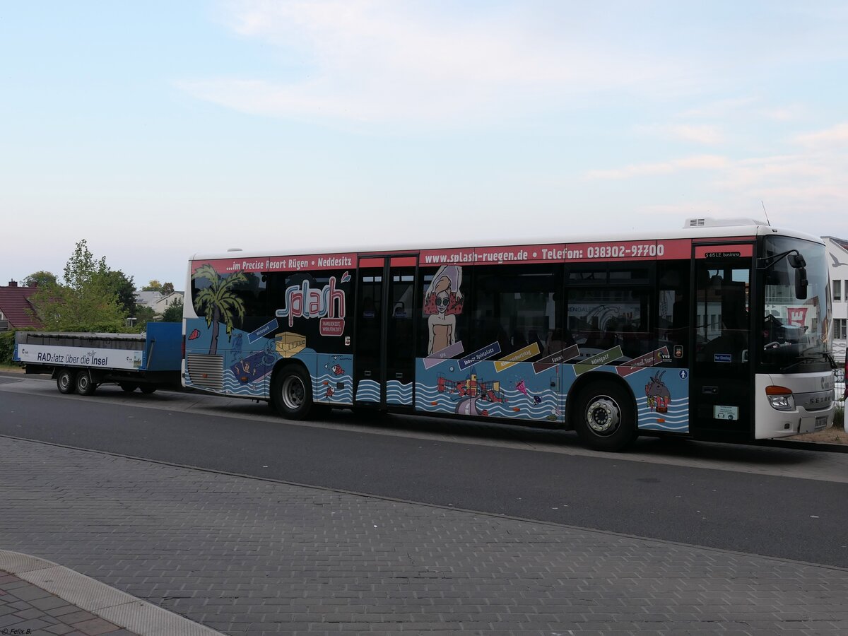 Setra 415 LE Business der VVR mit Anhänger in Sassnitz.