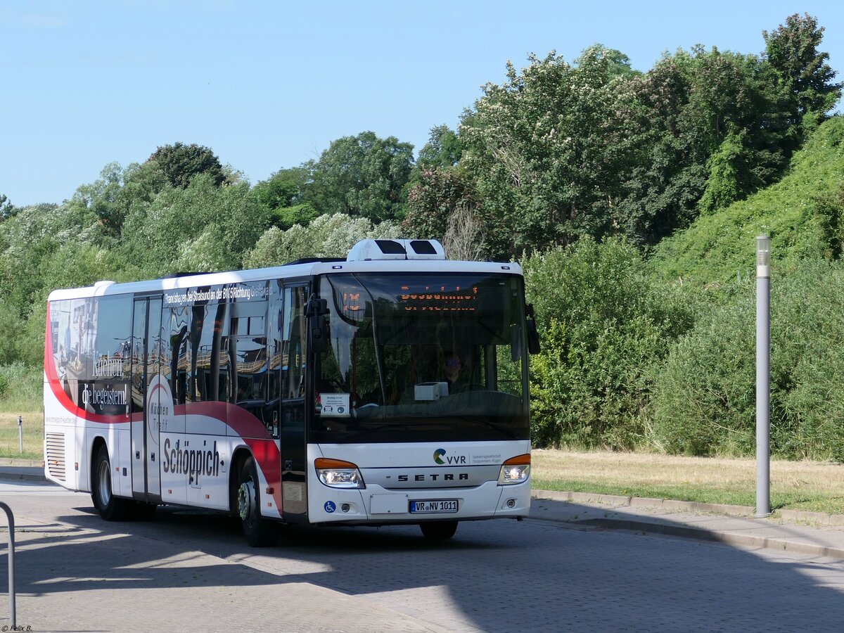 Setra 415 LE Business der VVR im Stadthafen Sassnitz.