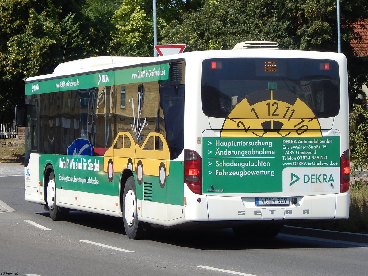 Setra 415 NF der Anklamer Verkehrsgesellschaft mbH in Anklam.