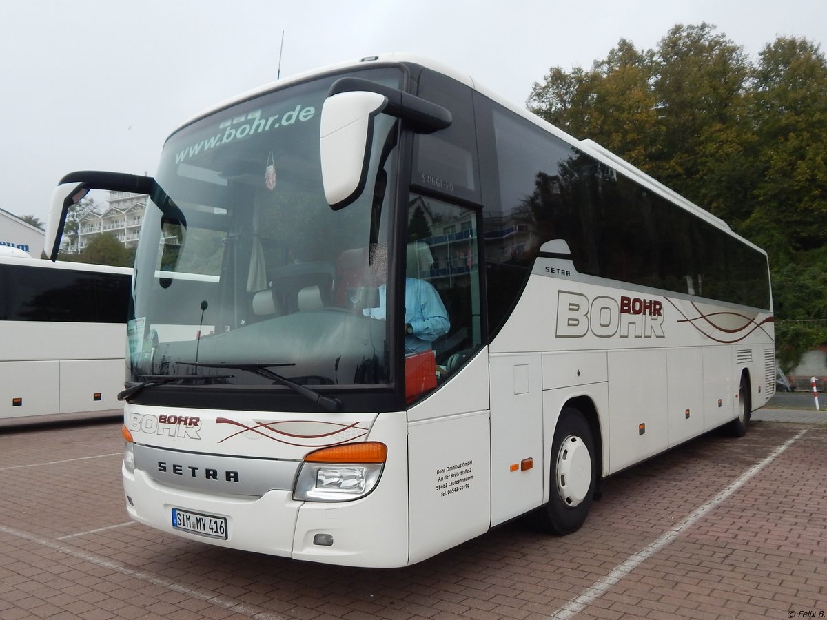 Setra 416 GT-HD von Bohr aus Deutschland im Stadthafen Sasnitz. 