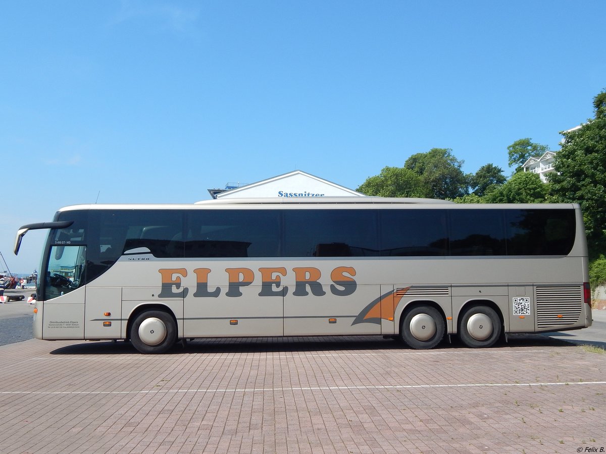 Setra 416 GT-HD von Elpers aus Deutschland im Stadthafen Sassnitz.