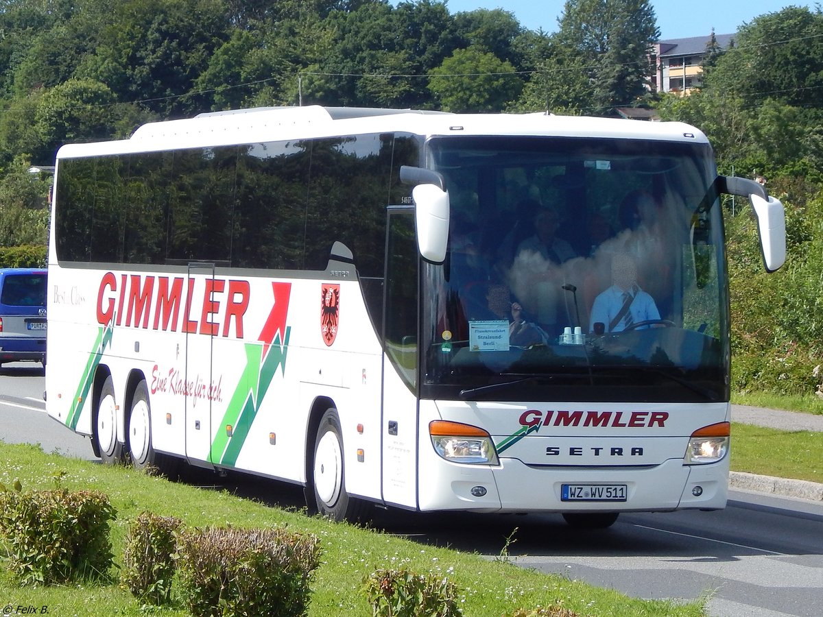 Setra 416 GT-HD von Gimmler aus Deutschland in Sassnitz.