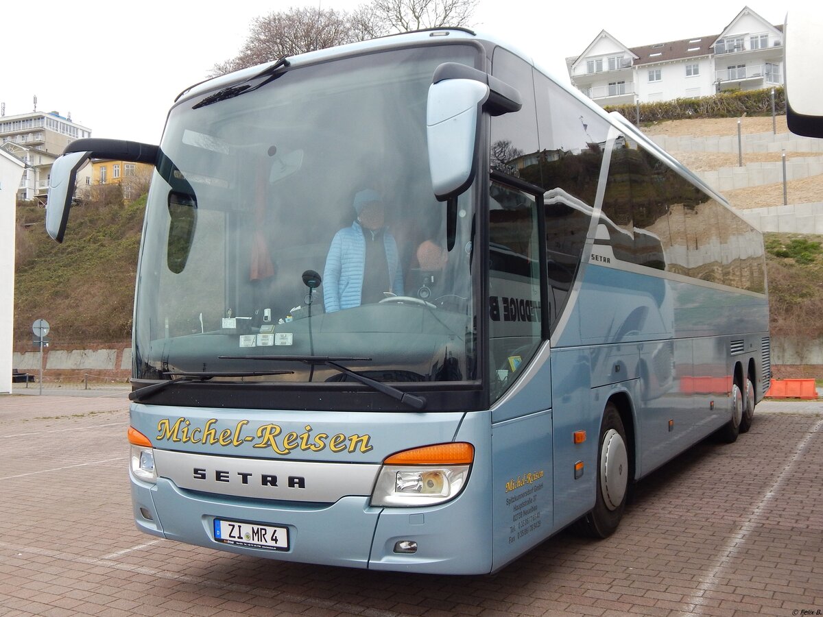 Setra 416 GT-HD von Michel-Reisen aus Deutschland im Stadthafen Sassnitz.