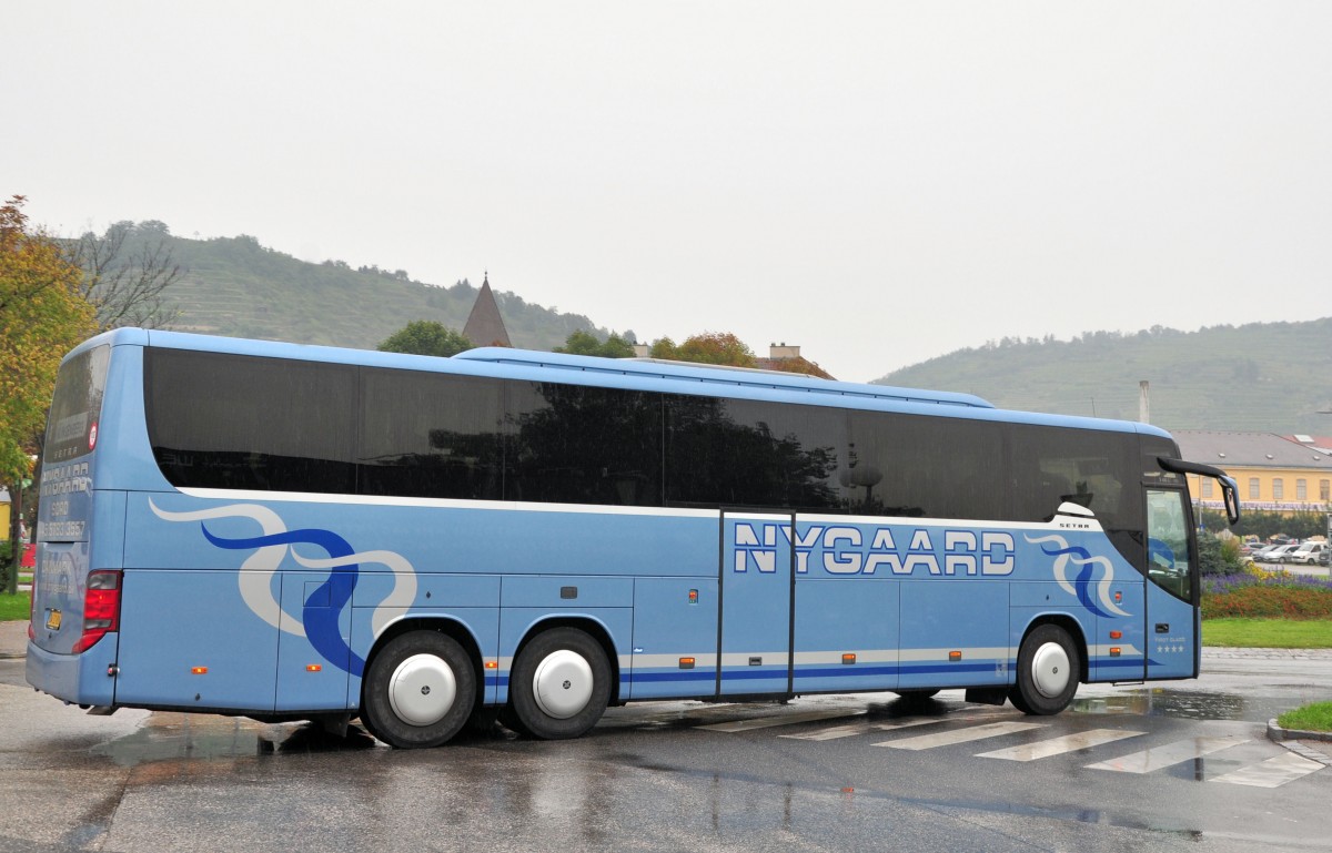 Setra 416 GT-HD von Nygaard aus Dnemark am 11.9.2014 in Krems gesehen.