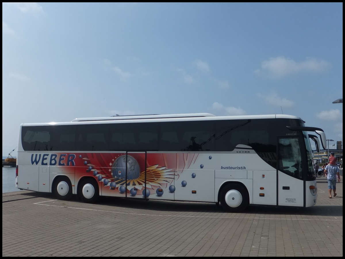 Setra 416 GT-HD von Weber aus Deutschland im Stadthafen Sassnitz.