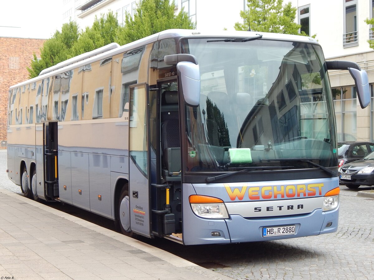Setra 417 GT-HD von Weghorst aus Deutschland in Neubrandenburg.