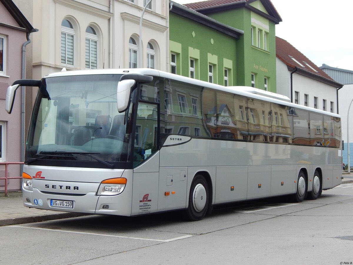 Setra 419 UL der Anklamer Verkehrsgesellschaft in Neubrandenburg.