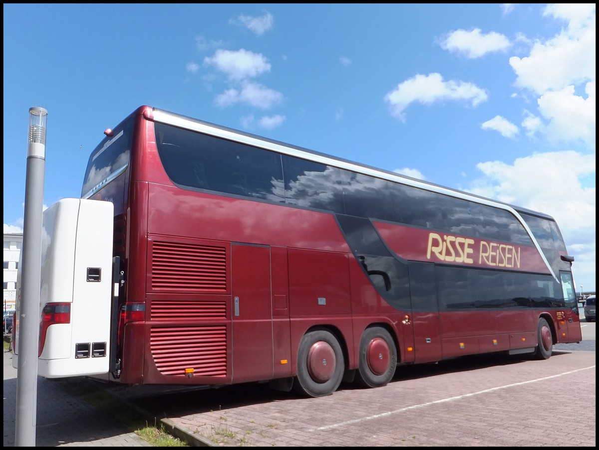 Setra 431 DT von Risse-Reisen aus Deutschland im Stadthafen Sassnitz.