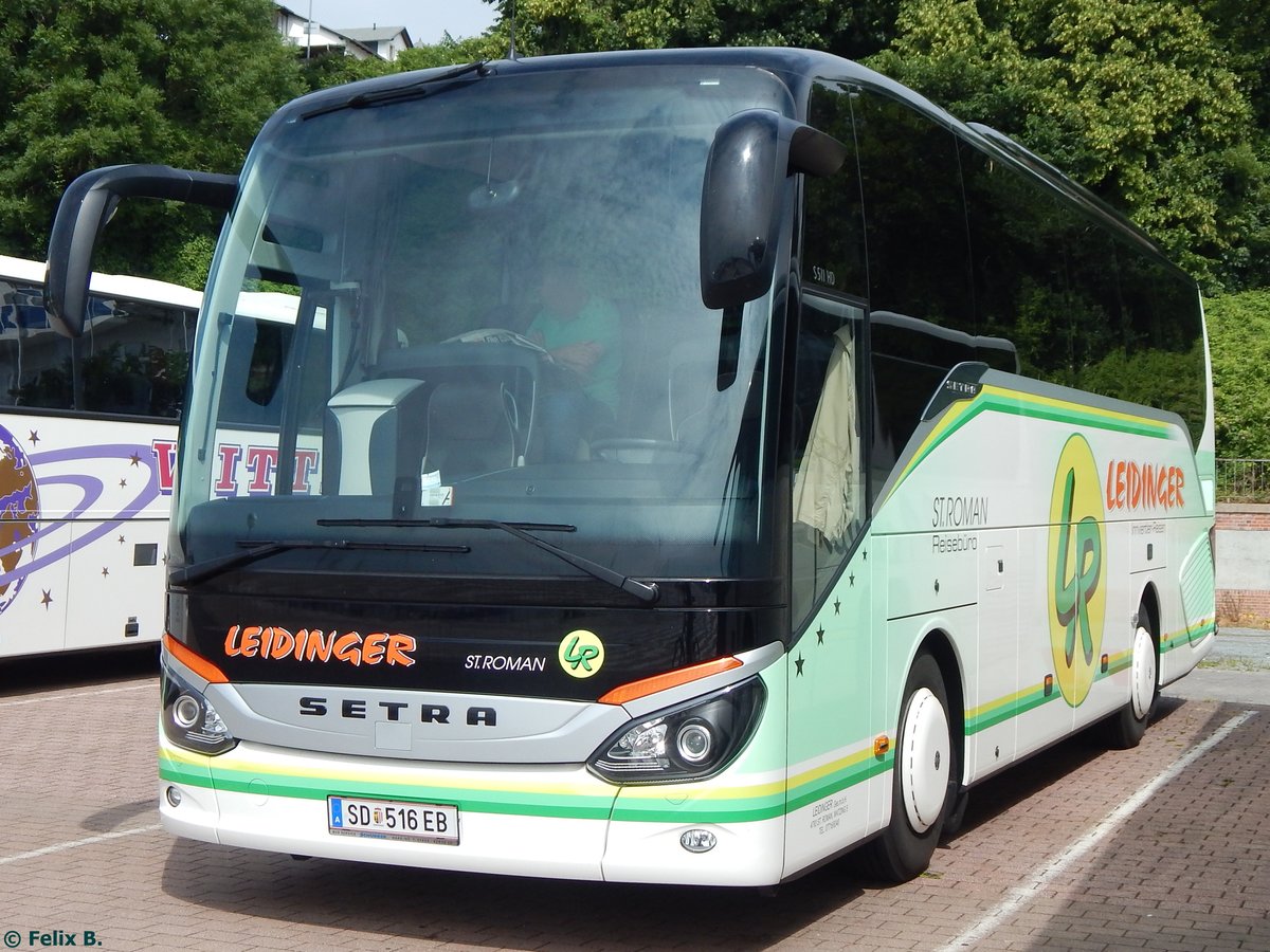 Setra 511 HD von Leidinger aus Österreich im Stadthafen Sassnitz