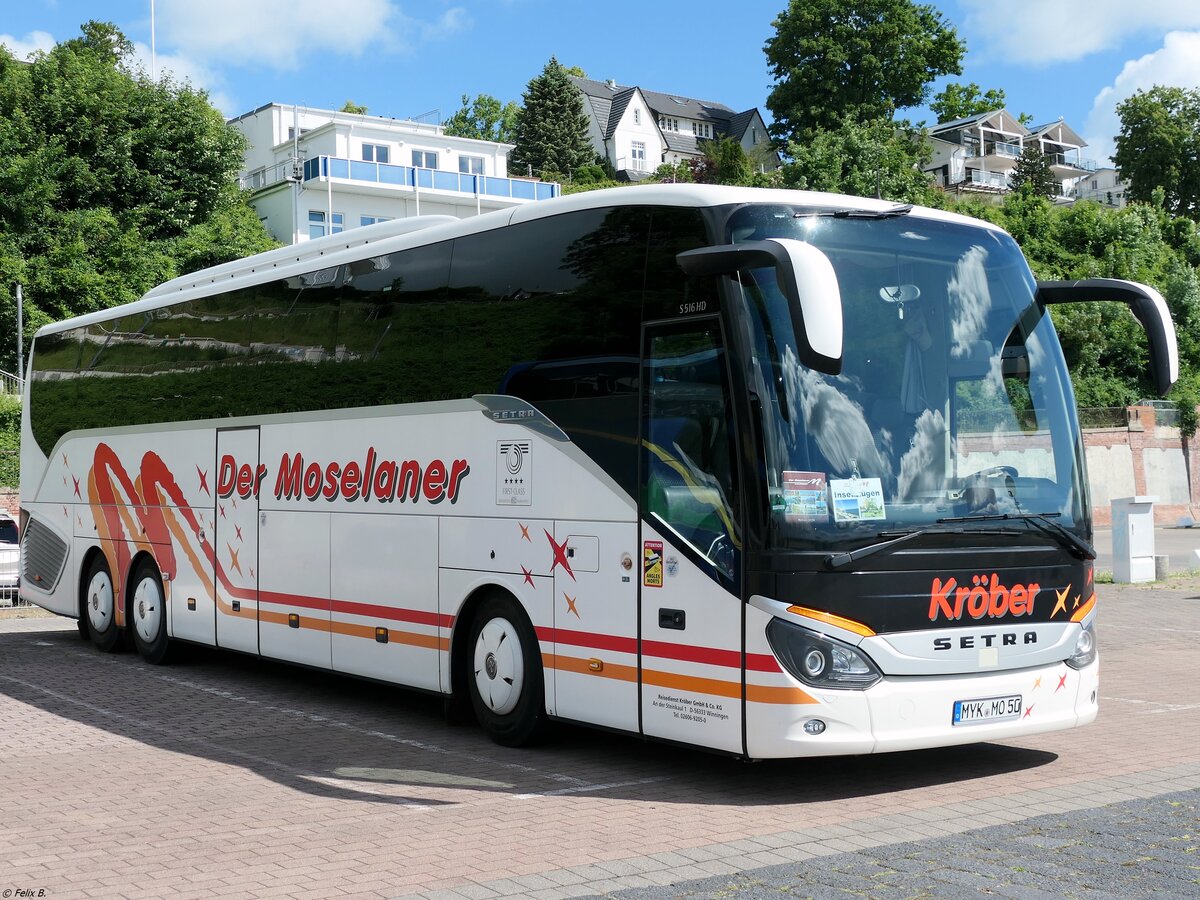 Setra 516 HD von Reisedienst Kröber aus Deutschland im Stadthafen Sassnitz.