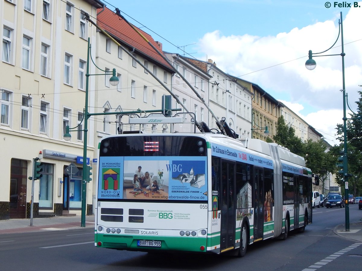 Solaris Trollino 18 der Barnimer Busgesellschaft in Eberswalde.