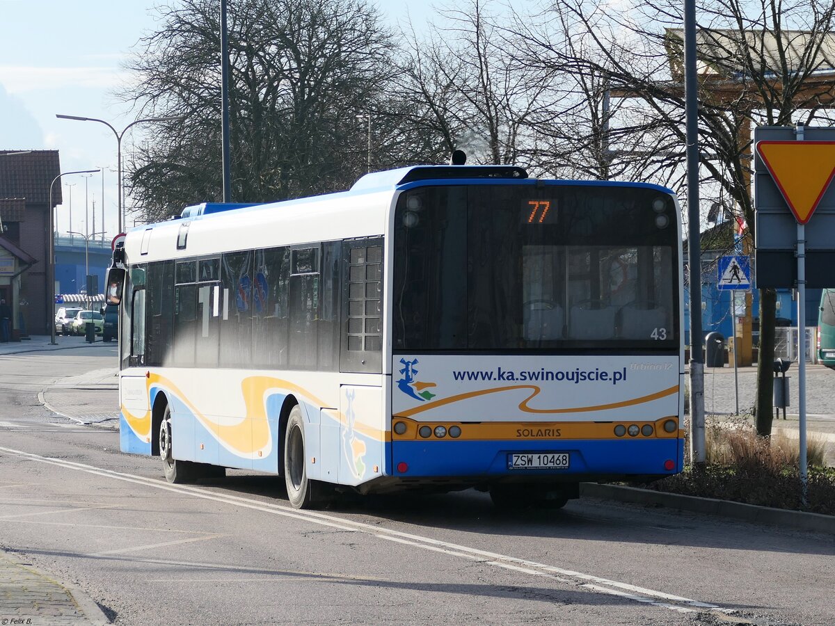 Solaris Urbino 12 von Komunikacja Autobusowa Świnoujście in Świnoujście/Swindemünde.