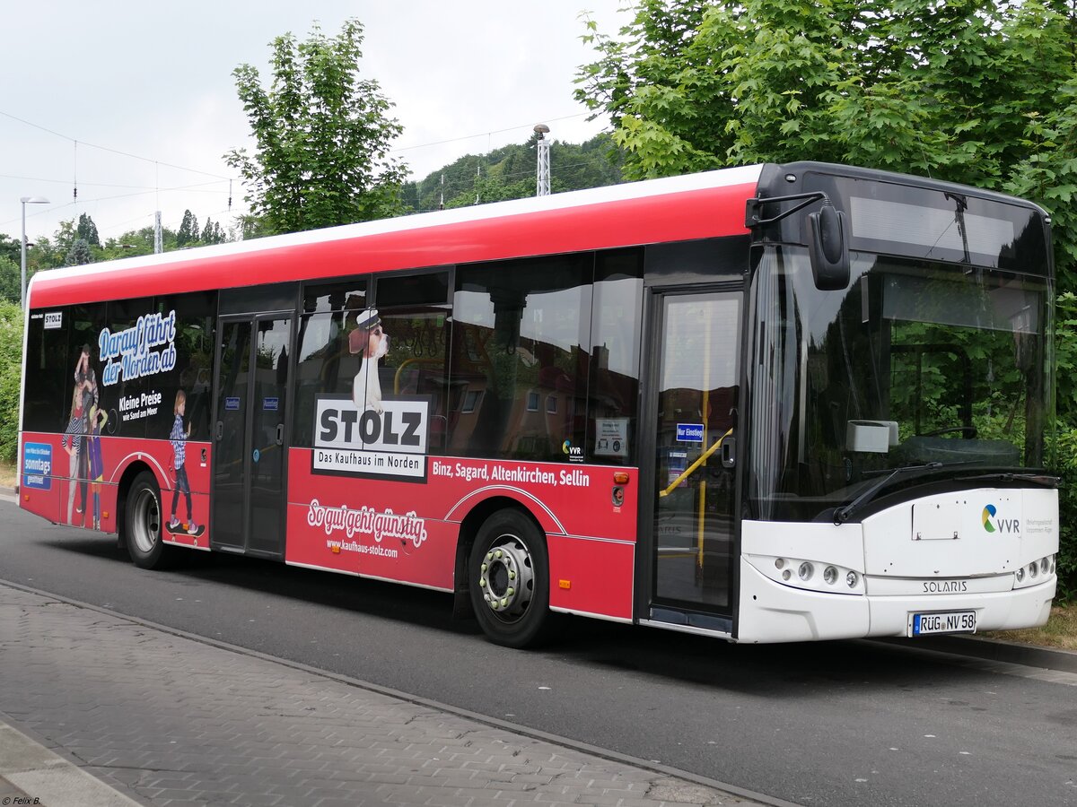 Solaris Urbino 12 der VVR in Sassnitz.