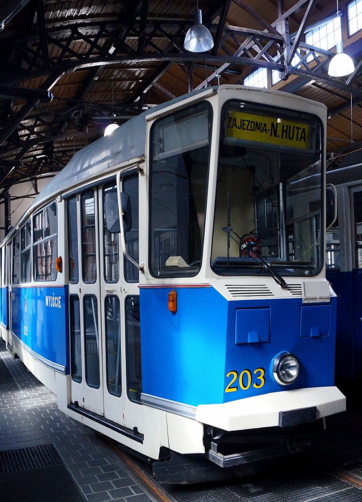 STRASSENBAHNBETRIEBE IN POLEN
Strassenbahn KRAKAU
Ein Blick in das Strassenbahnmuseum Krakau am 13. August 2014.  
Foto: Walter Ruetsch