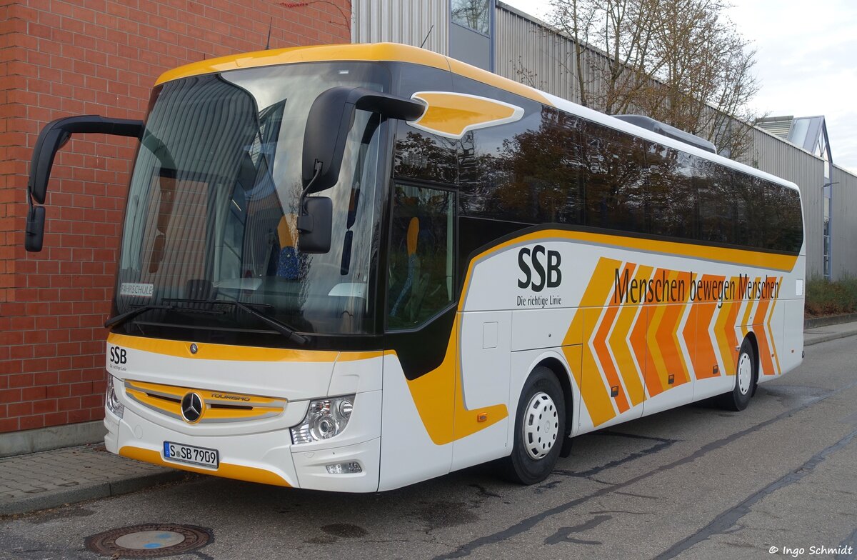 Stuttgarter Straßenbahnen (SSB) | Fahrschule | Nr. 7909 | S-SB 7909 | Mercedes-Benz Tourismo III RHD | 24.11.2019 in Stuttgart