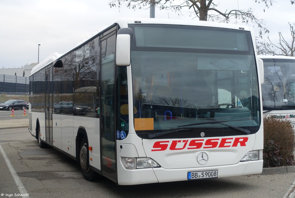 Süsser Reisen & Transport aus Deckenpfronn | BB-S 9008 | Mercedes-Benz Citaro Facelift LE MÜ | 16.01.2022 in Sindelfingen