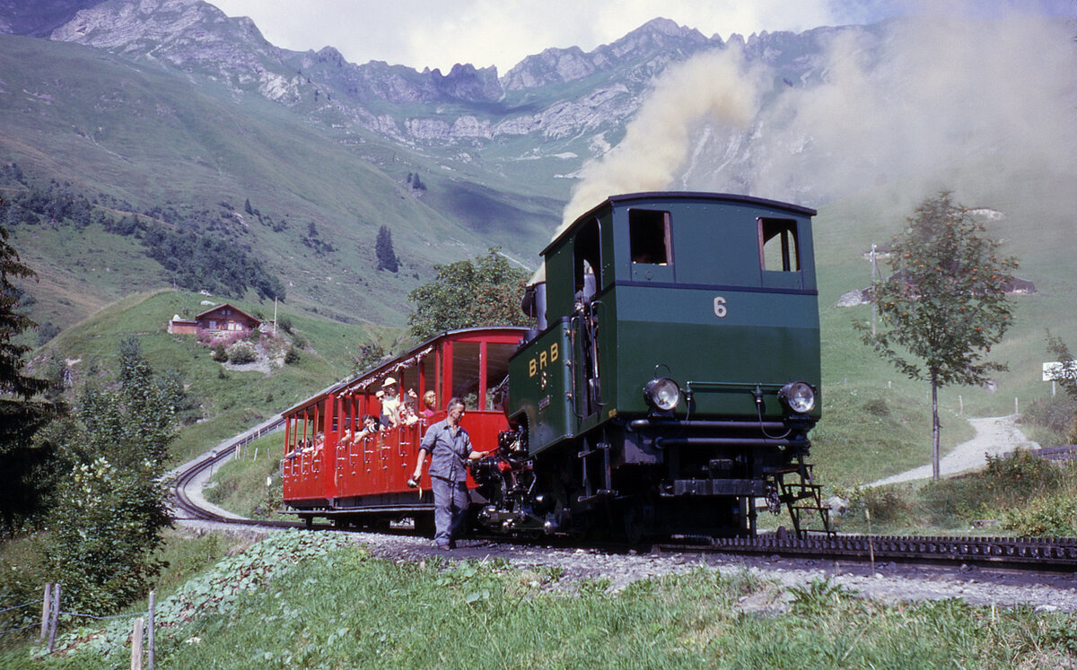 The Brienz-Rothorn railway on 31st August 1962.