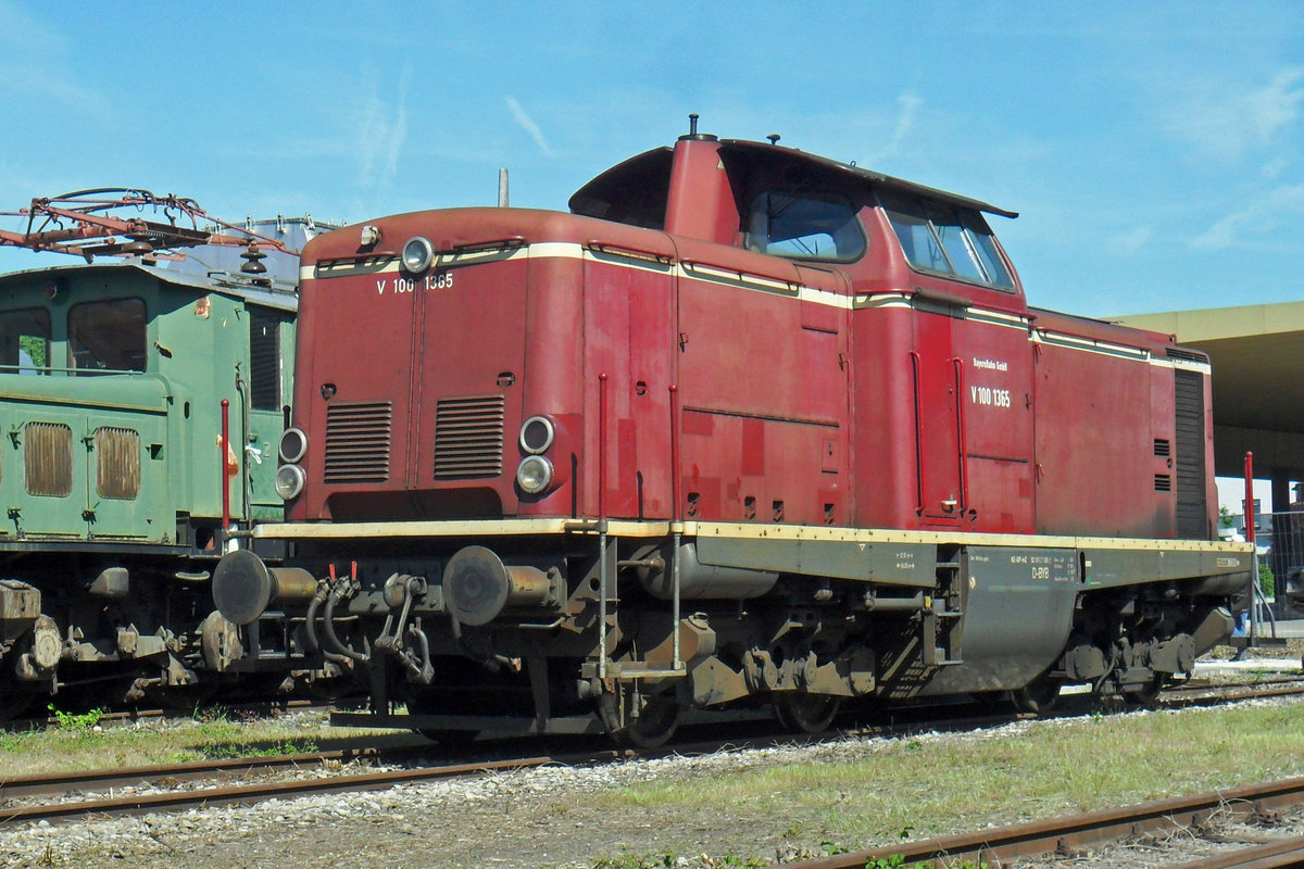 V 100 1365 steht am 2 Juni 2019 ins BEM in Nrdlingen.