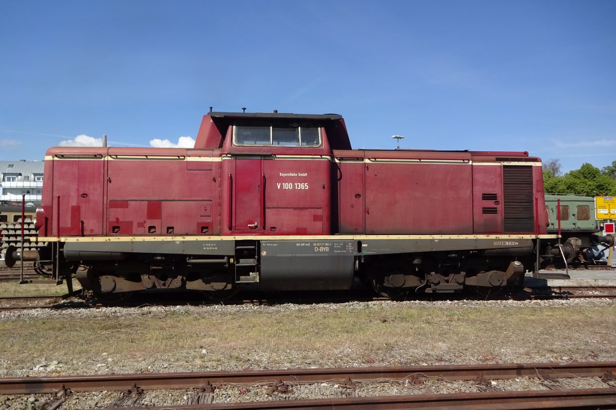 V 100 1365 steht am 2 Juni 2019 ins BEM in Nrdlingen.