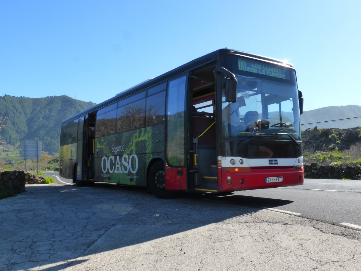 Van Hool als Linienbus unterwegs auf La Palma im Januar 2016