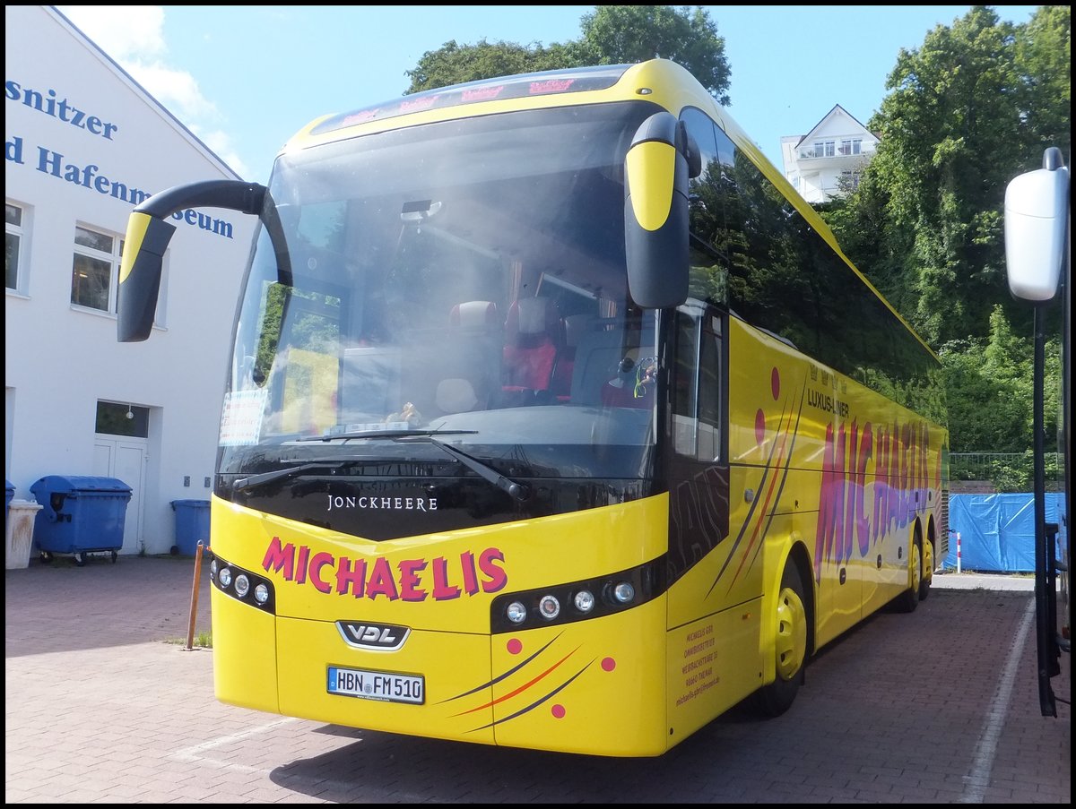 VDL Jonckheere von Michaelis aus Deutschland im Stadthafen Sassnitz.