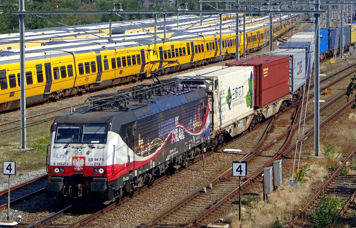 Vogelperspektiv auf LTE 189 212 in Nijmegen am 22 Augustus 2019.