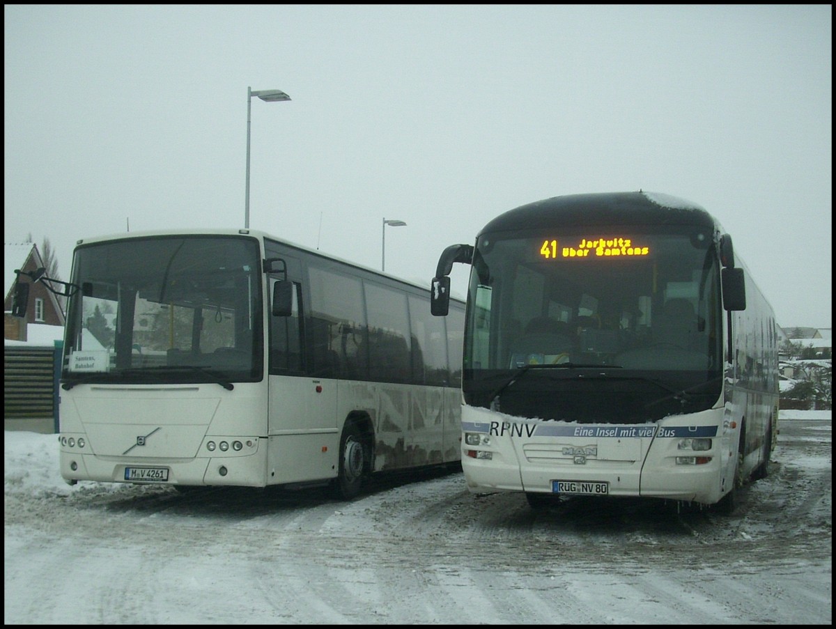 Volvo 8700 aus M�nchen und MAN Lion's Regio der RPNV in Bergen.