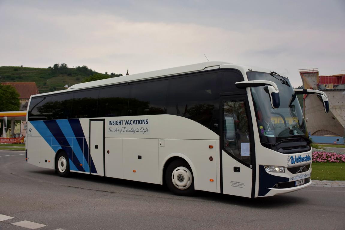 Volvo 9700 von Wetterstein Reisen aus AT 2018 in Krems gesehen.