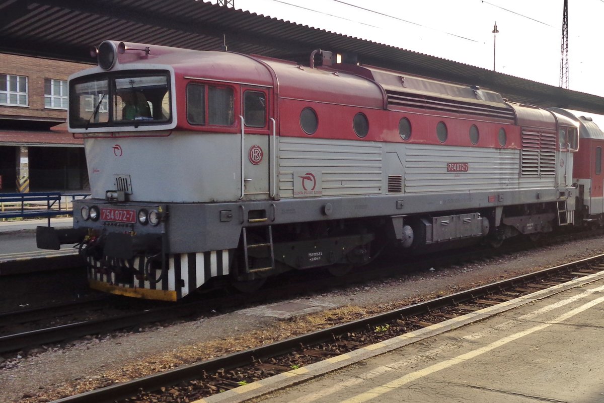 ZSSK 754 072 steht am 14 Mai 2018 in Zilina. 