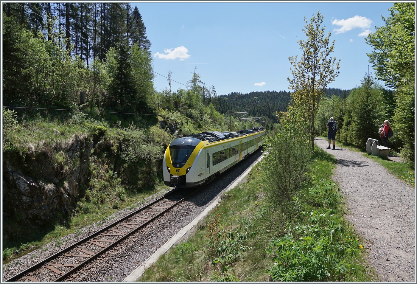 Die  Dreiseenbahn  im Schwarzwald ist weitherum bekannt; doch welche drei See sind da gemeint? Titisee und Schluchsee fallen raschen ein doch der dritte See...
Doch obwohl der DB 1440 683 nahe dem Ufer des See vorbeifhrt hat sich der Windfll-See recht gut versteckt.

18. Mai 2022
