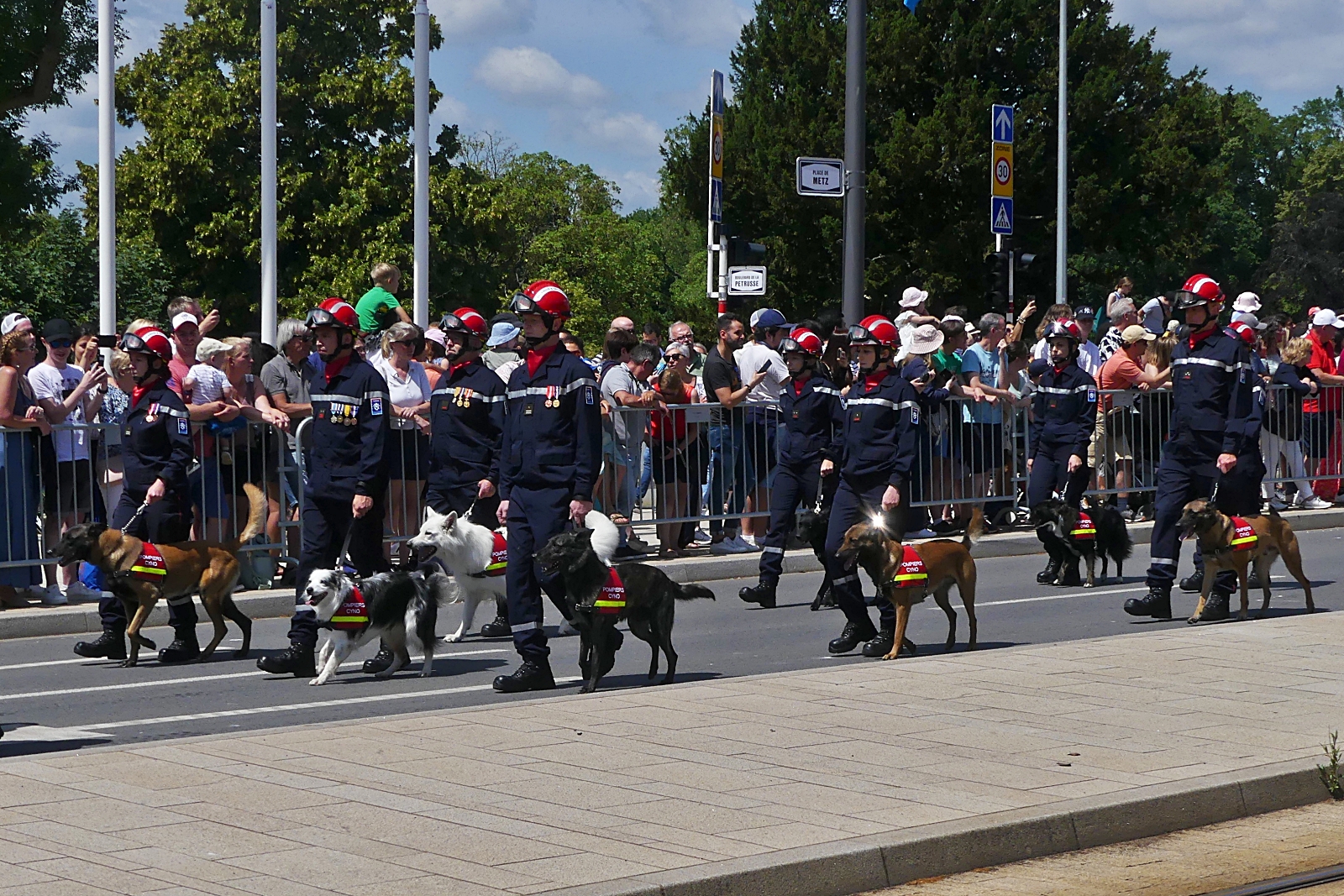 Hundestaffel des CGDIS, (Großherzogliches Feuerwehr- und Rettungskorps), nahm an der Militärparade in Luxemburg teil. 23.06.2023