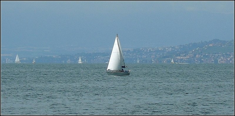 Segelboot fotografiert am 02.08.08 am Genfer See. (Hans)