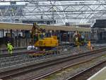 Gleis 5 bis 8 w�hrend der Renovierungsarbeiten am Leiden Centraal 28-03-2019.