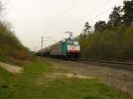 NMBS Lok 2827 mit G�terzug bei Gemmenich, Belgien 04-04-2014.