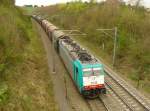 NMBS Lok 2839 mit G�terzug bei Gemmenich, Belgen 04-04-2014.