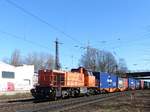 MRCE Diesellok 1275 870-4 vermietet an Duisport Rail GmbH (92 80 1275 870-4 D-BUVL) Hoffmannstrasse, Oberhausen 12-03-2020.