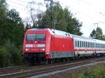 DB Lok 101 102-2 bei Bahn�bergang Devesstra�e, Salzbergen 13-09-2018.