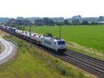 Metrans HHLA (Hamburger Hafen und Logistik AG) loc 386 028-5 Baumannstrasse, Praest bei Emmerich am Rhein 06-07-2018.