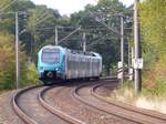 Keolis Eurobahn Triebzug ET 4 08 bei Bahn�bergang Fuchsweg, Laggenbeck, Ibbenb�ren 28-09-2018.
