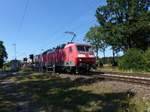 Bahnlogistik24 Lokomotive 120 201-9 (ex-DB 120 116-9) Bahn�bergang Devesstra�e, Salzbergen 23-07-2019.