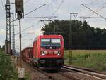 DB Cargo Lokomotive 187 184-7 (91 80 6 187 184-7 D-DB) Bahn�bbergang Devesstra�e, Salzbergen 16-09-2021.