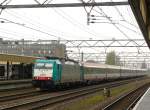NMBS TRAXX lok 2835 memit �BB Eurofima Wagen als Intercity von Brussel nach Amsterdam.